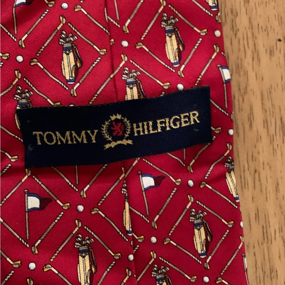 Tommy Hilfiger Golf Tie 100% Silk Made in USA